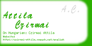 attila czirmai business card